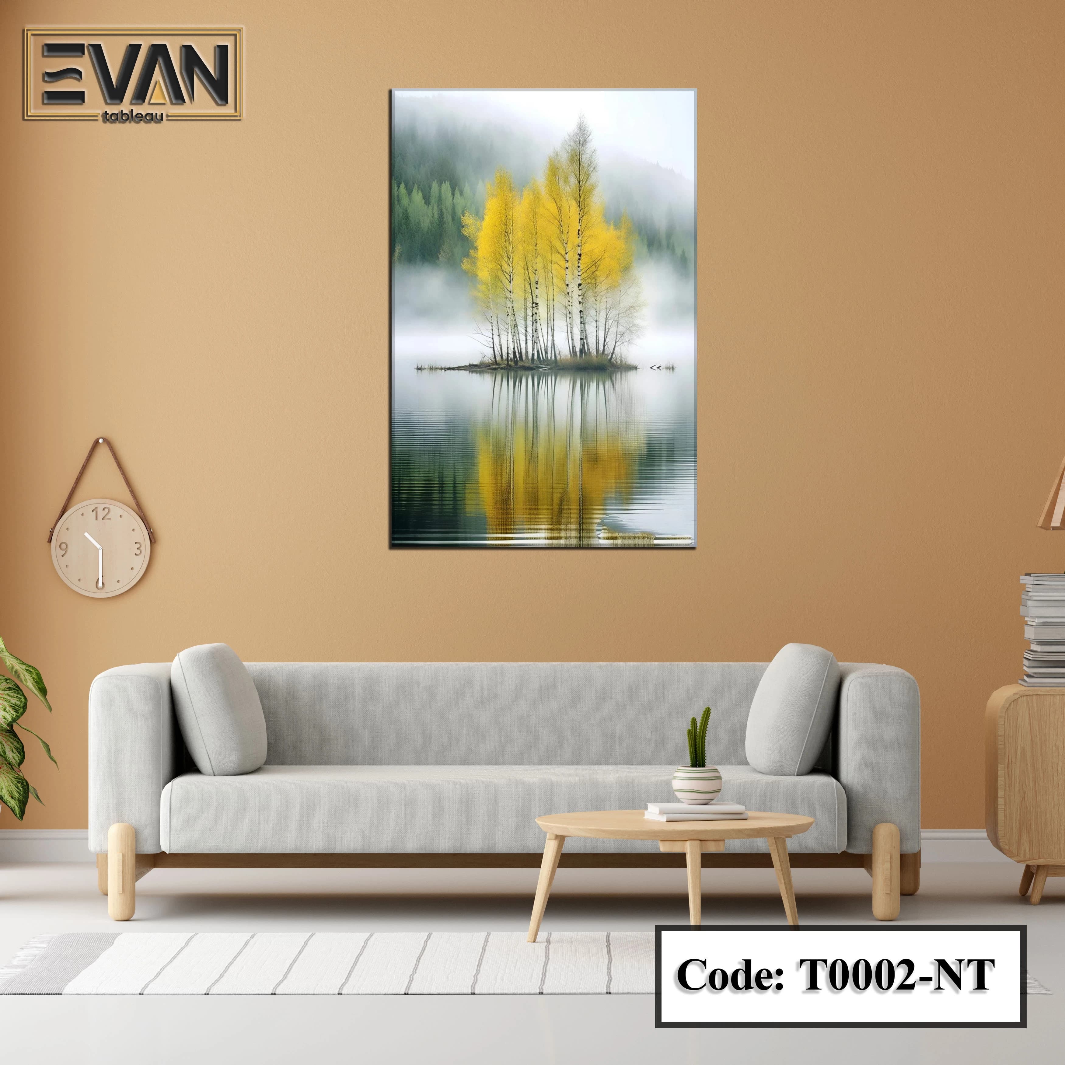 Nature Wall Art: Golden Echoes in the Mist