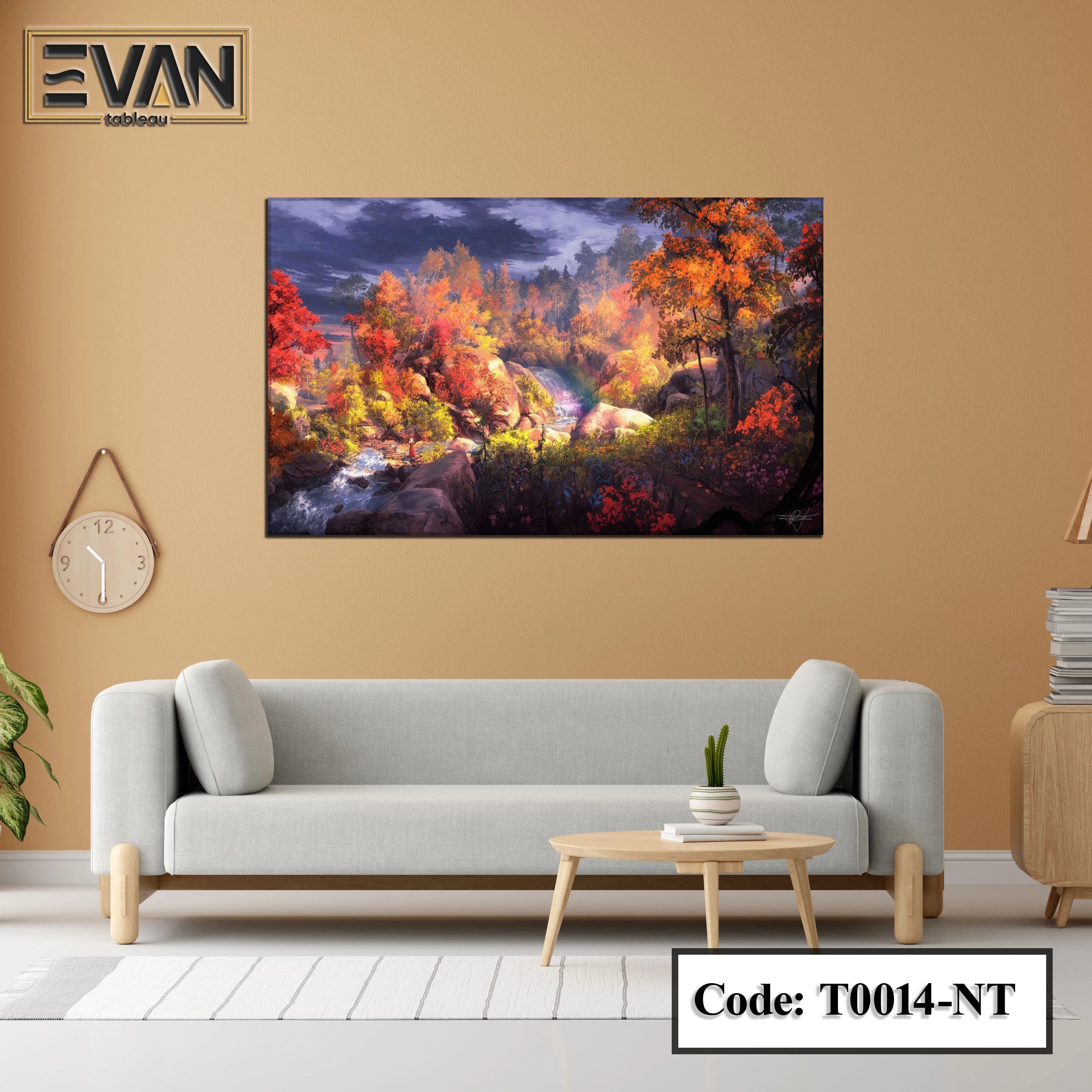 Nature Wall Art: Enchanted Autumn Cascade