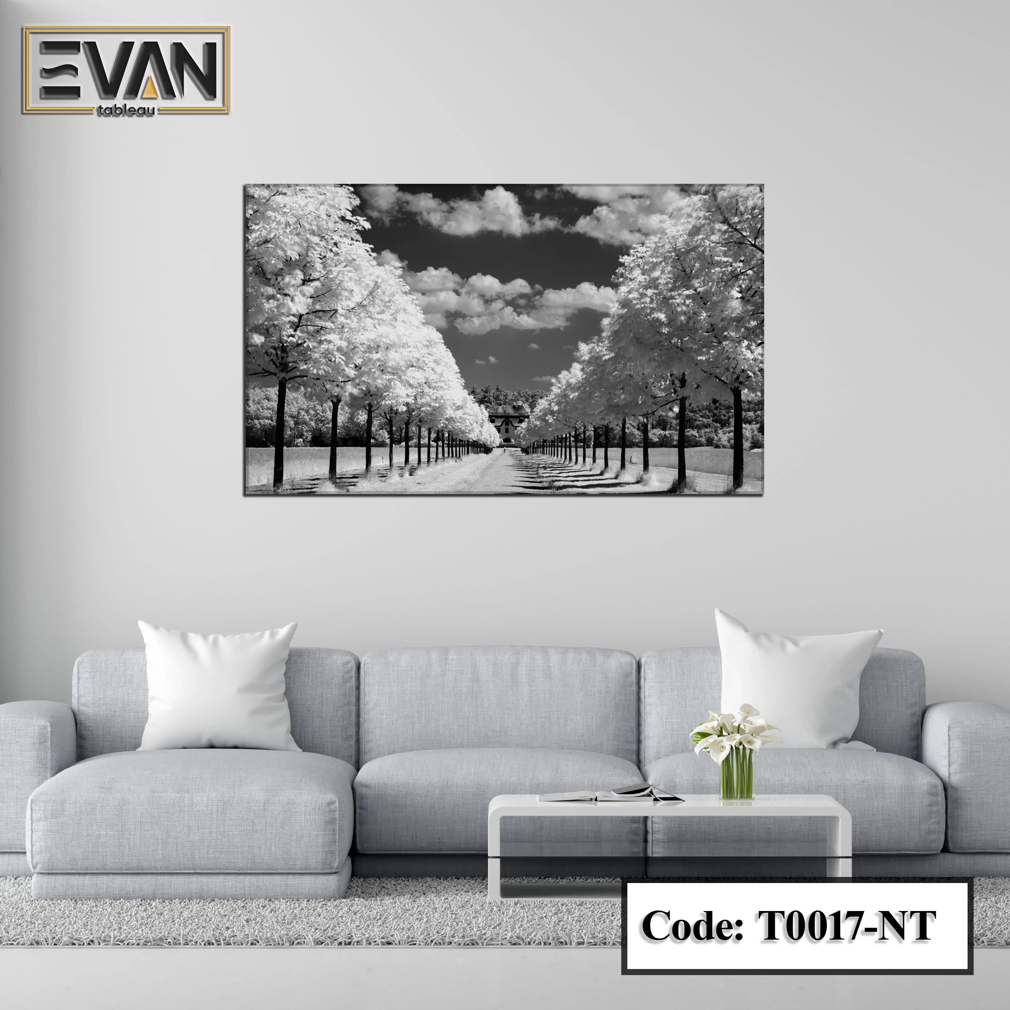Nature Wall Art: Avenue of Frosted Shadows