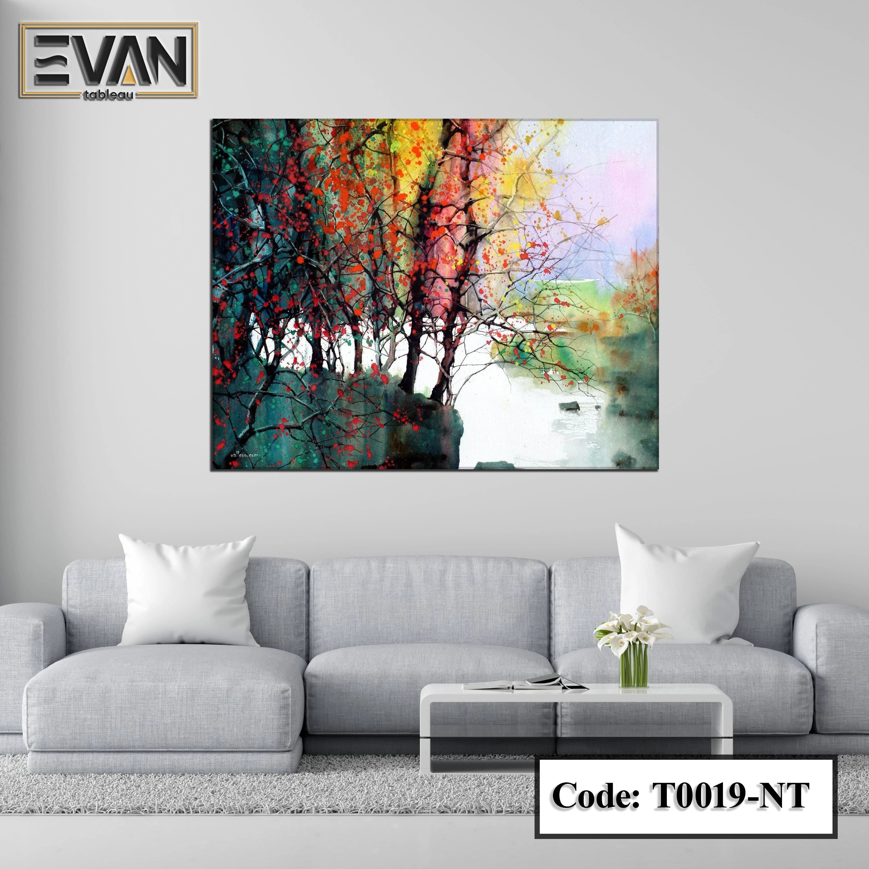 Nature Wall Art: Watercolor Crimson Splatter
