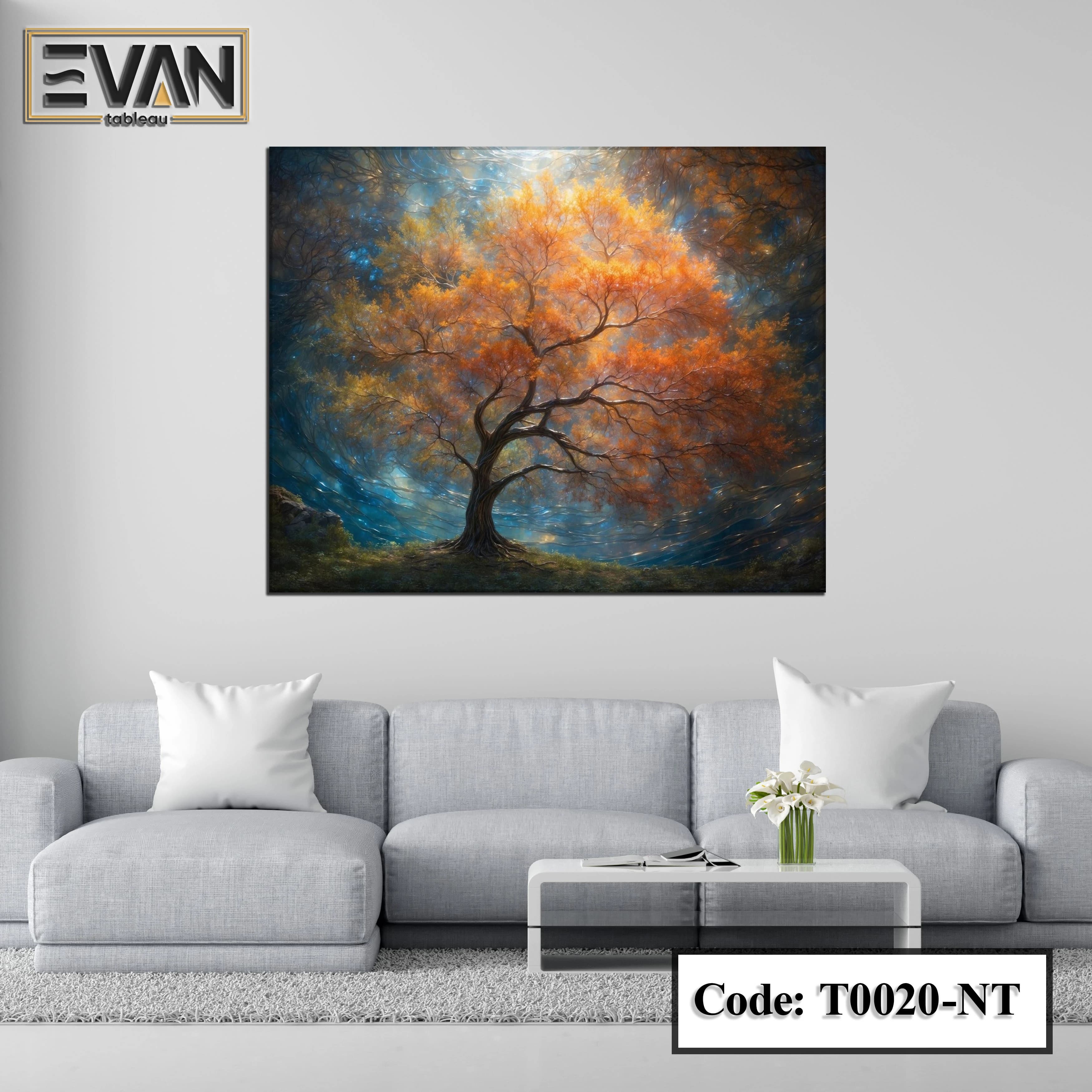 Nature Wall Art: The Celestial Ember Tree
