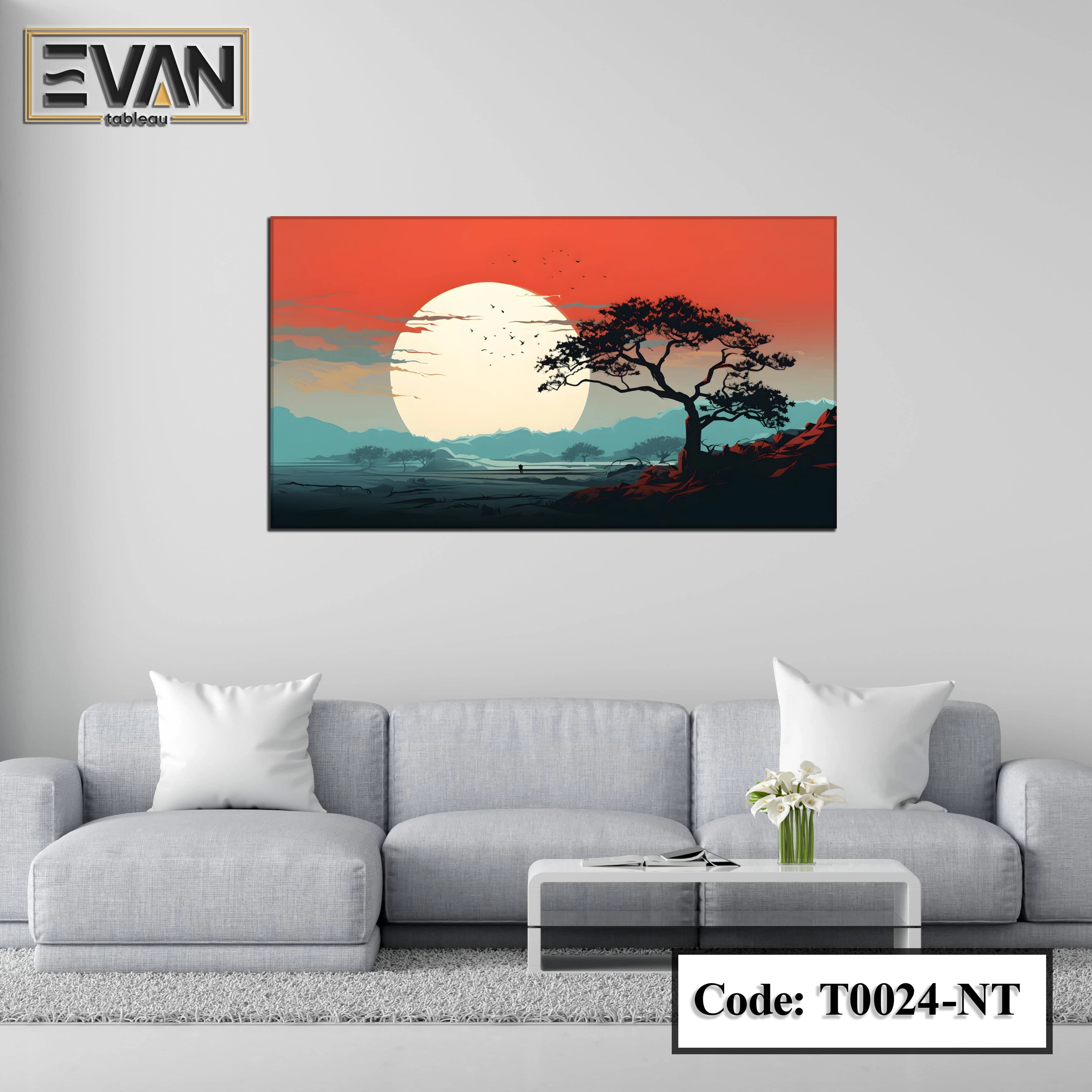 Nature Wall Art: Horizon of the Crimson Sun