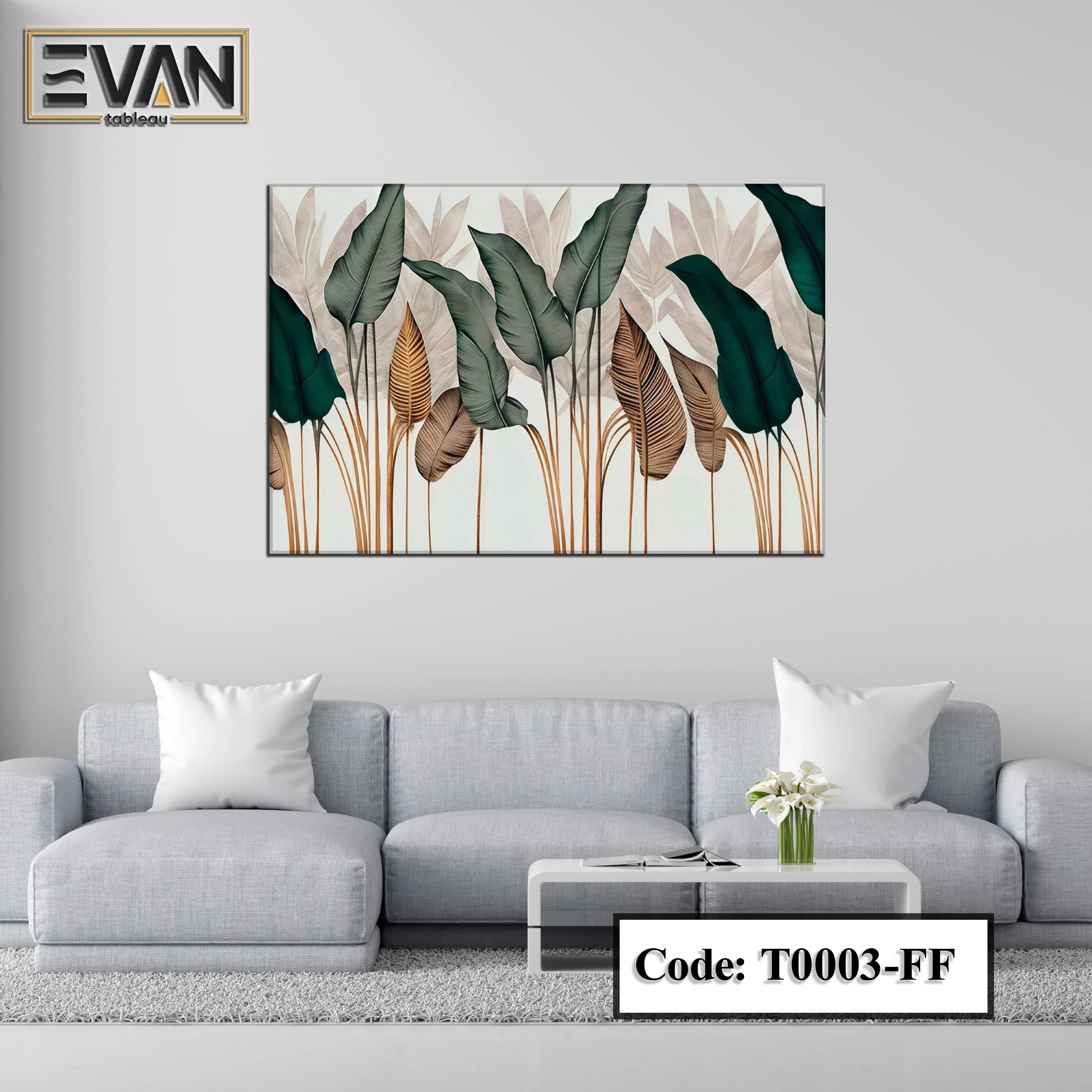 Flower & Feather Wall Art Canvas Print
