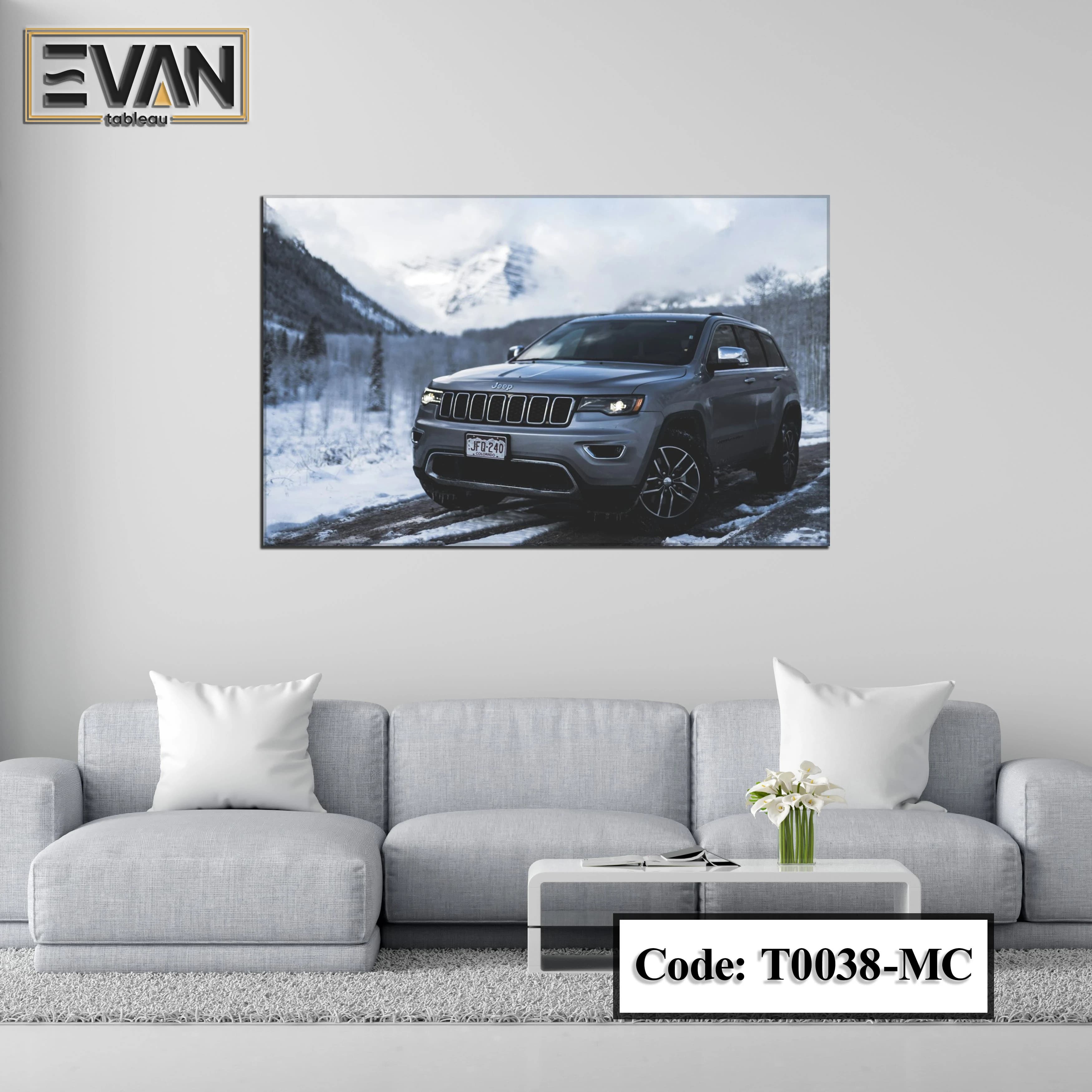 Infrastructure, Showroom, SUV Wall Art Canvas Print